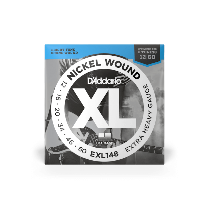 Набір струн D'ADDARIO EXL148 XL NICKEL WOUND EXTRA HEAVY (12-60)